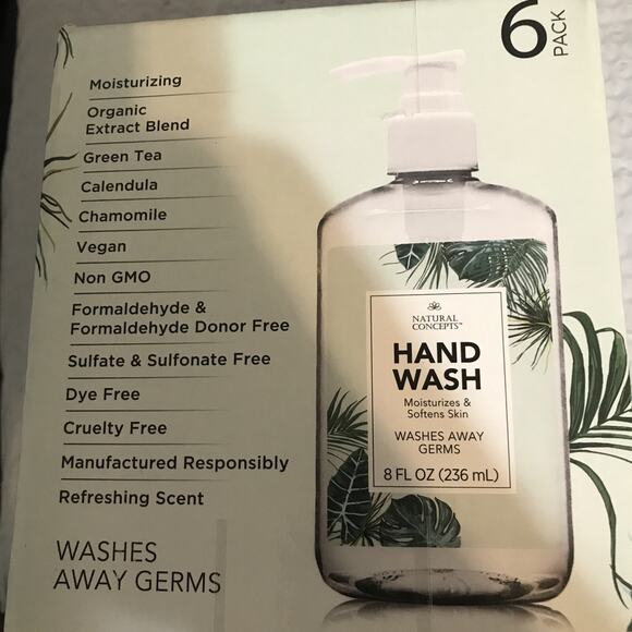 Natural Concepts Handwash 8 fl oz, 6-pack NEW 48 FL OZ Total! NEW - Picture 2 of 6